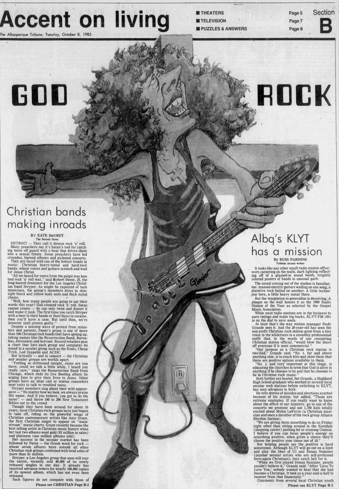 Albuquerque Tribune, B1, October 8, 1985